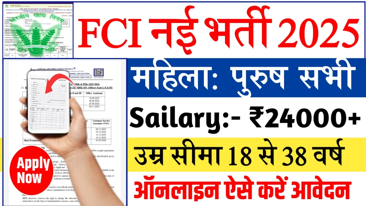 FCI New Recruitment 2025