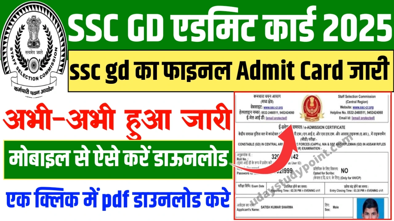 SSC GD Admit Card 2025
