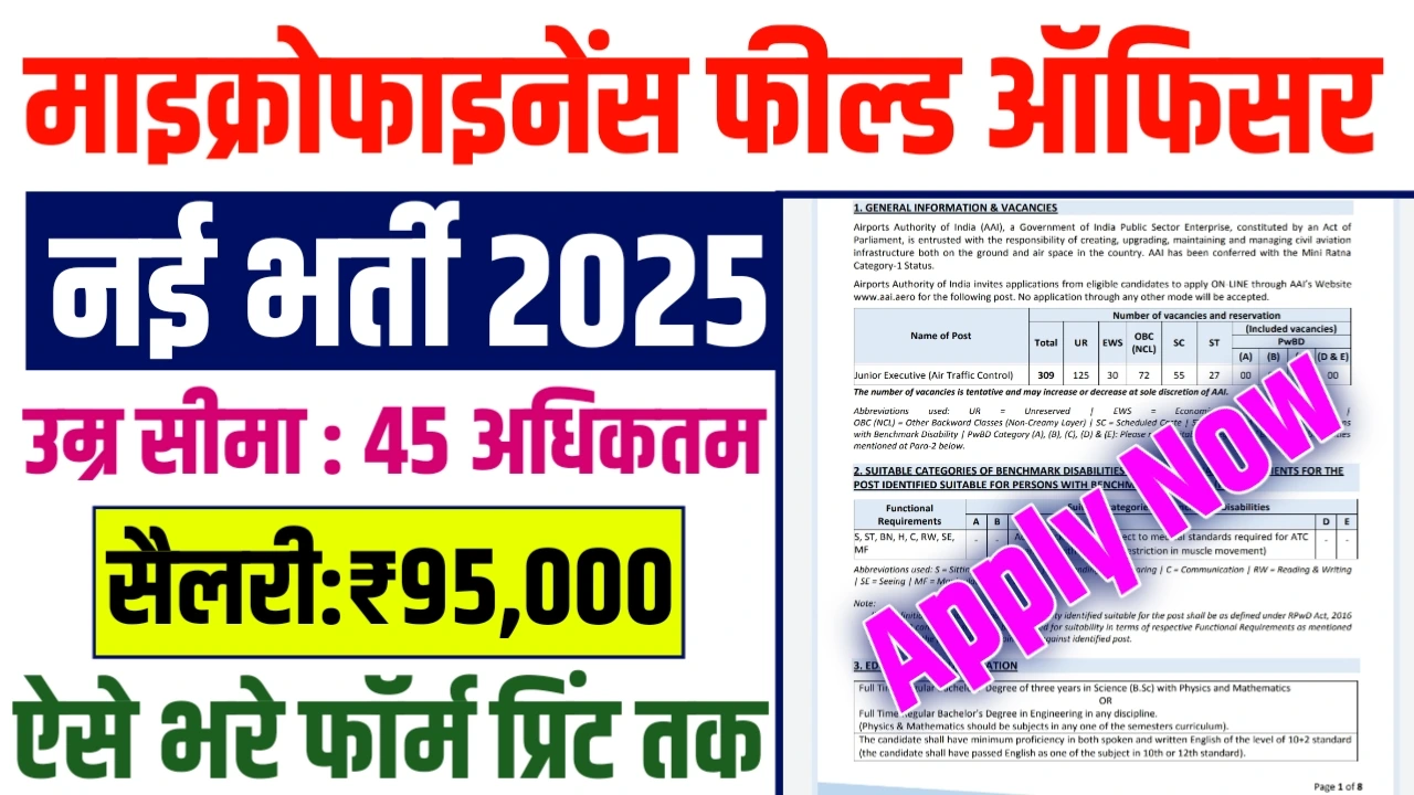 Microfinance field officer vacancy 2025