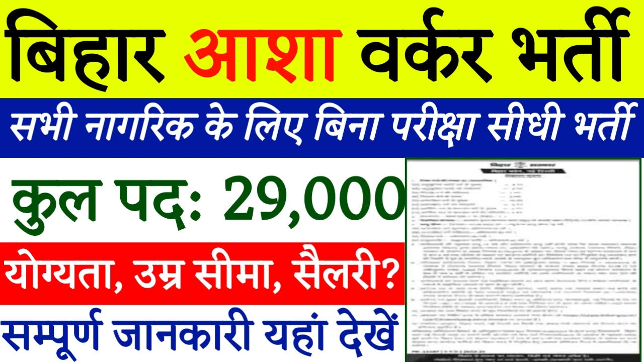 Asha worker recruitment 2025