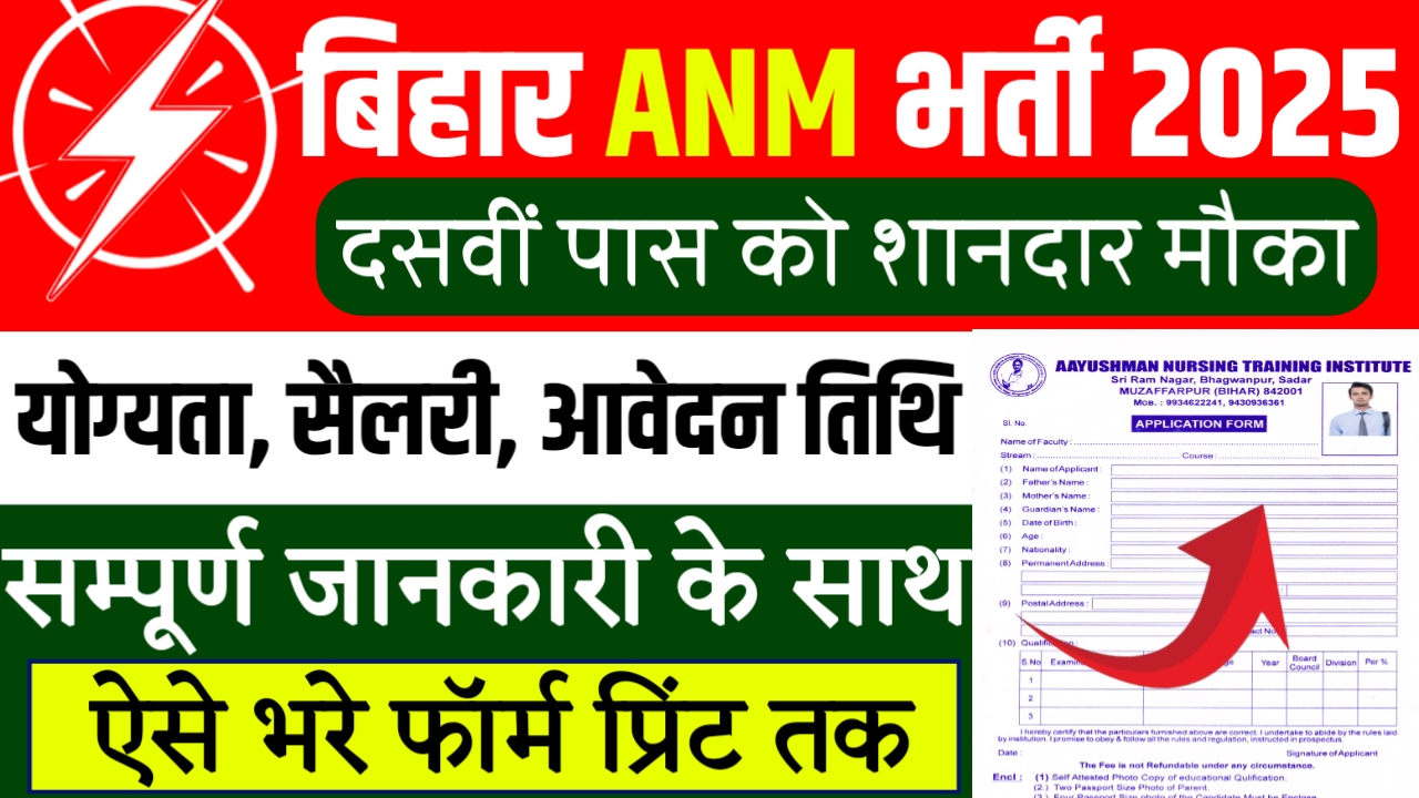 Bihar ANM New Vacancy 2025