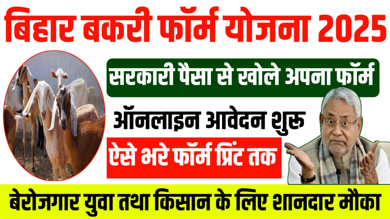 Bihar bakari farm yojana 2025