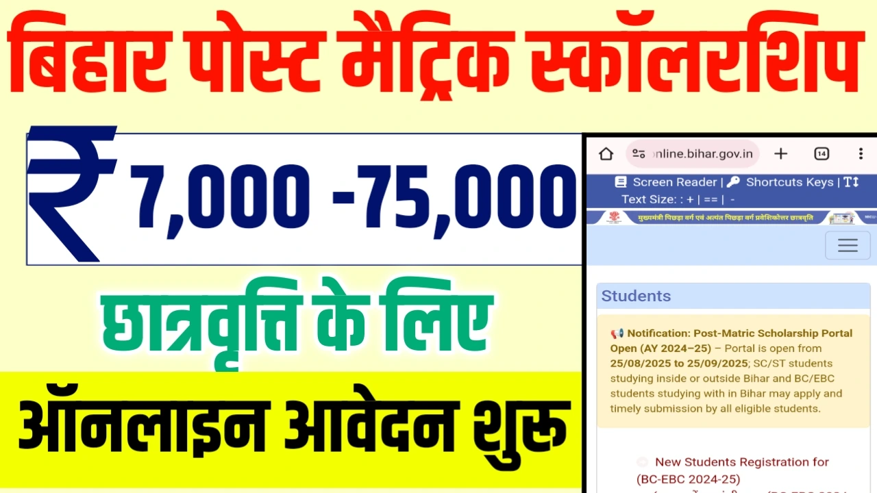 Bihar post matric scholarship: