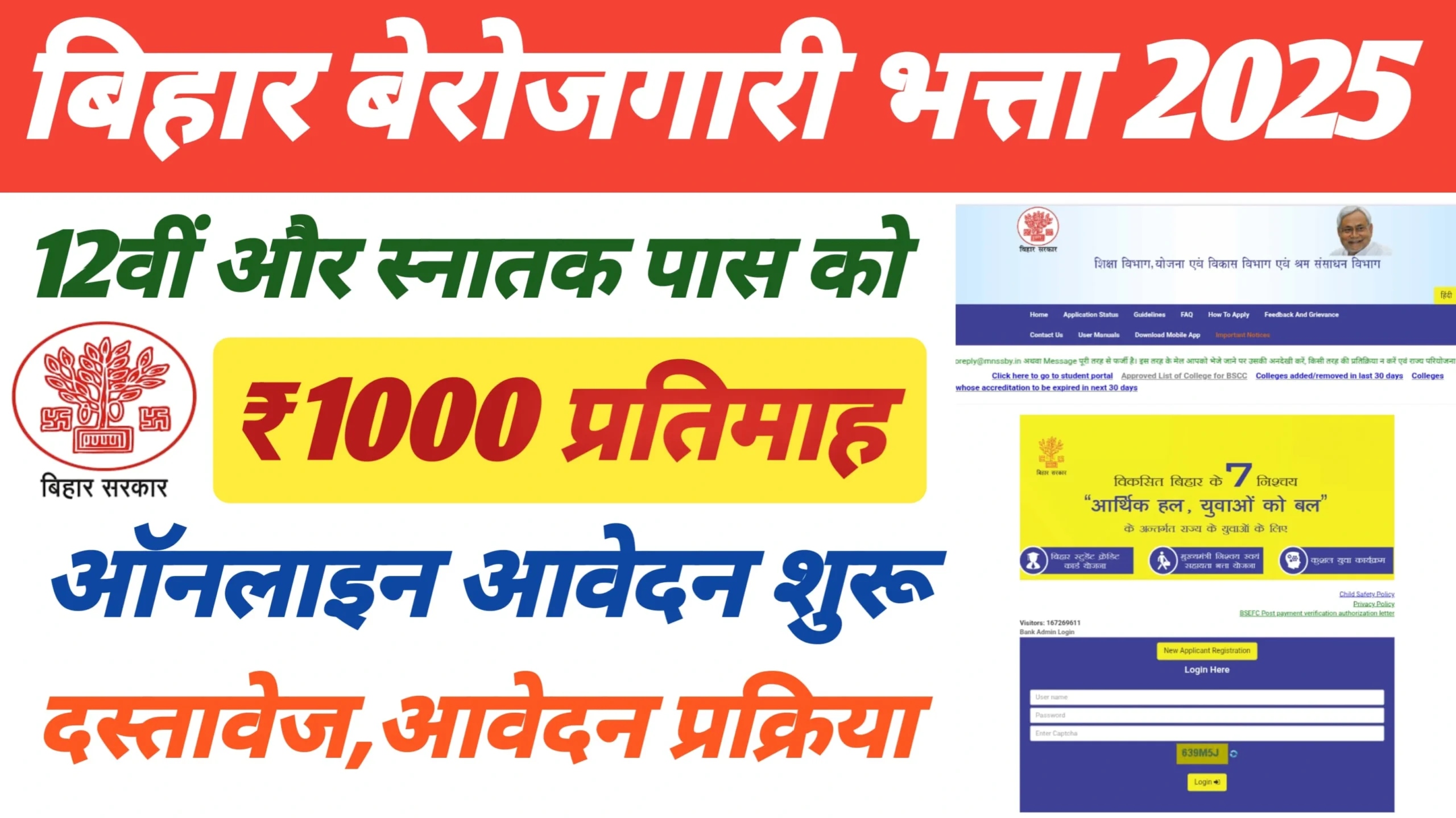 Bihar berojgar Bhatta yojana Apply